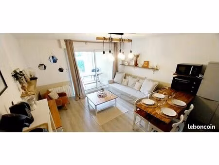 ? appartement meublé 32 m² – 1 chambre – terrasse & jardin – parking privé – proche plage 