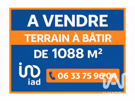 vente terrain 1 088 m²