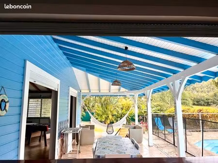 saint-luce villa f4 meuble avec piscine et jardin