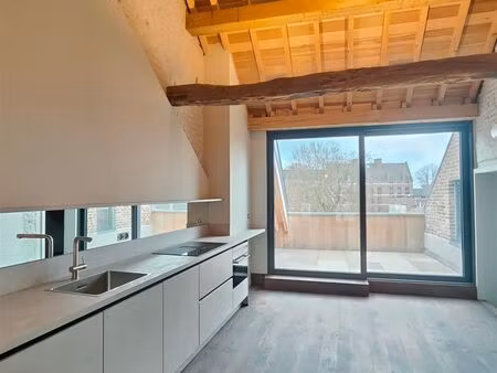 luxe duplex loft op de tweede verdieping met 2(+1) slaapkamers  ruim terras en optioneel e