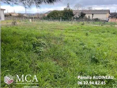 vente terrain 400 m² portets (33640)
