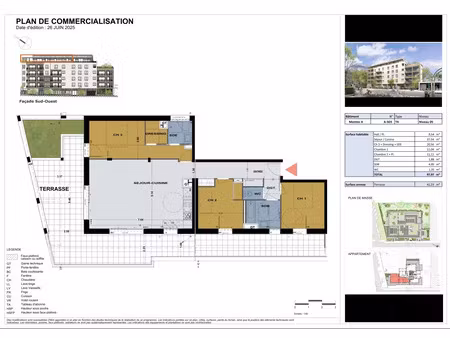 vente appartement 98 m² meylan (38240)
