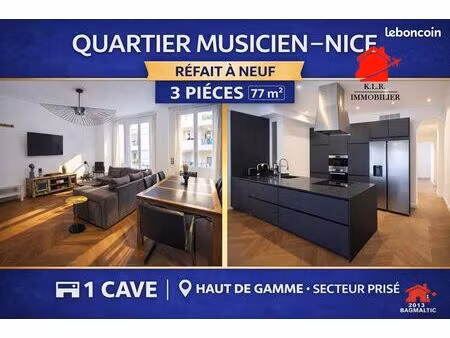 appartement 3 pièces 78 m²