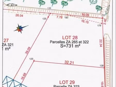 terrain constructible viabilisé à vendre