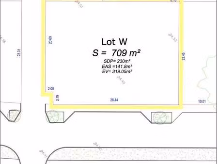 terrain constructible viabilisé à vendre