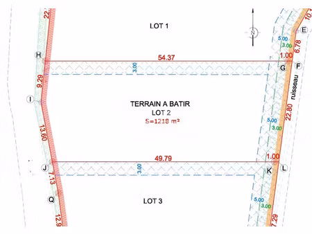 vente terrain 1218 m² à loué (72540)  36 500 €