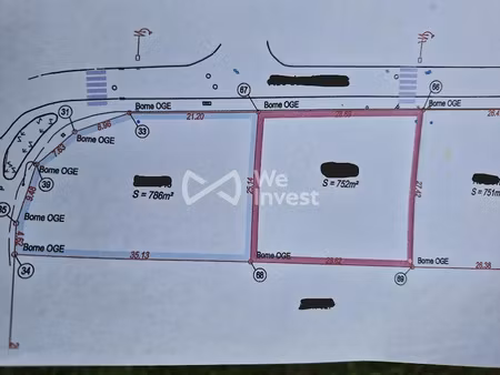 vente terrain 786 m² à cepoy (45120)  56 000 €