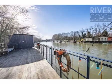 vente péniche 6 pièces 180 m² à paris 16ème (75016)  1 365 000 €