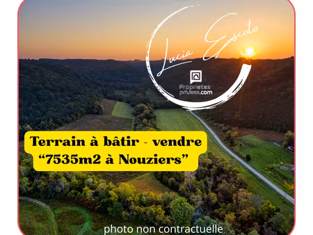 achat terrain 7 535m² nouziers 23350