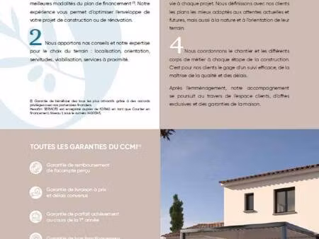 terrain avec maison neuve à vendre