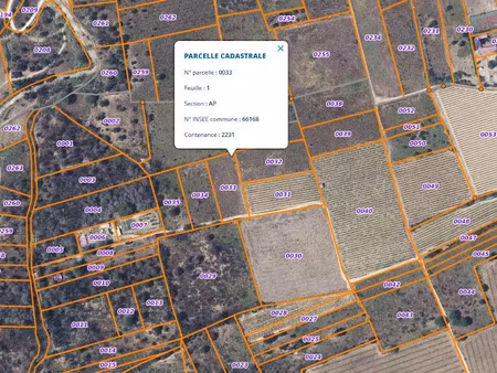 vente terrain à saint-andre (66690)  15 000 €