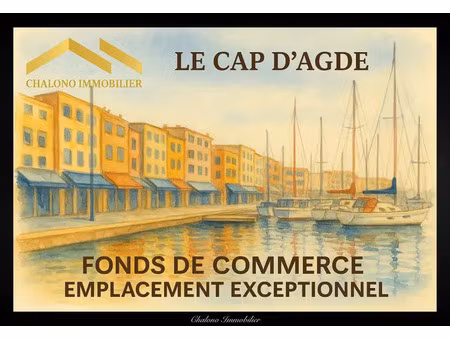 dept 34 - le cap d'agde. fonds de commerce  activite restaur