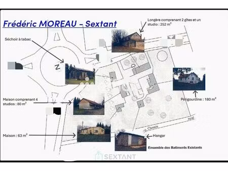 ensemble immobilier de plus de 20 pièces  avec plus de 500m2 dévelloppés et plus de...