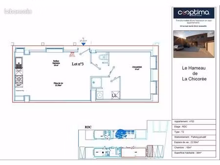 appartement 2 pièces 37 m²