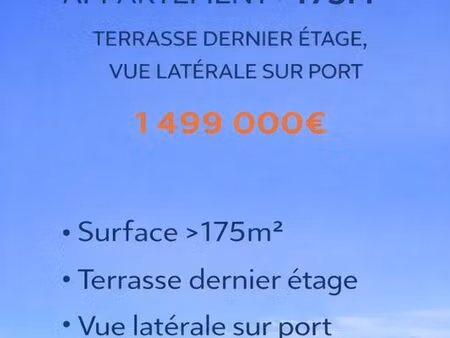 appartement port nice >175m² - dernier étage