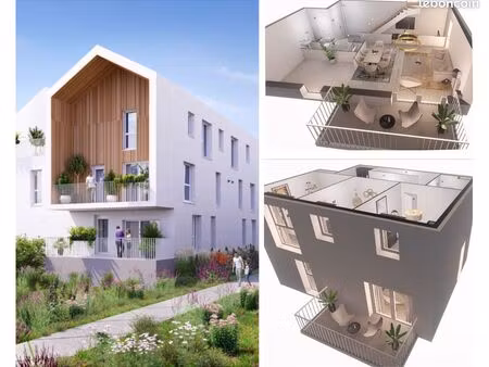 t4 duplex neuf 85 m2 - parking sous-sol - balcon - proche tram - fleury sur orne