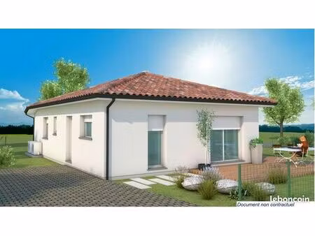 maison neuve t4 plain-pied 82 m² meublée  jardin 320 m2  proche du bourg