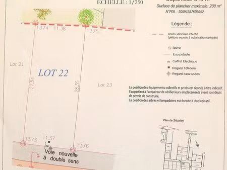 terrain 318 m² marennes