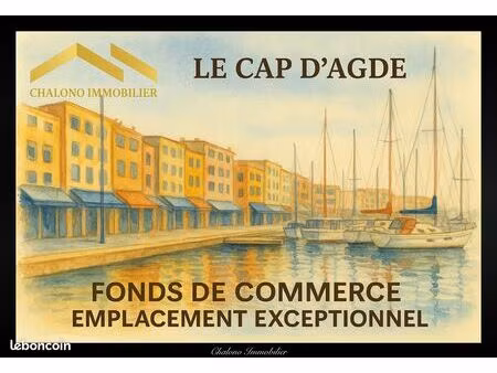 fonds de commerce 160 m² agde