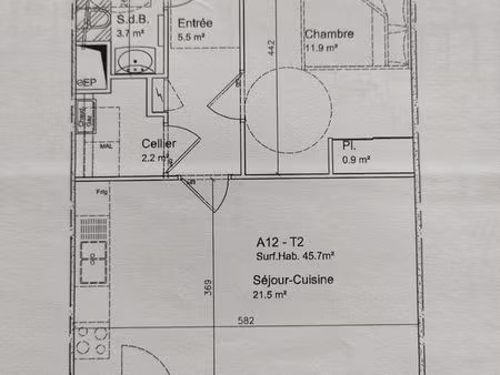 location appartement t2 cave parking a saint ave