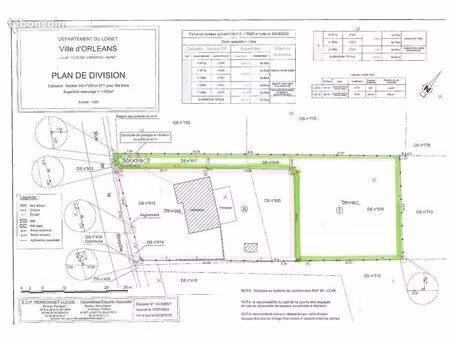 terrain 771 m² orléans