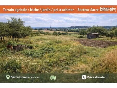 recherche terrain non constructible / agricole / jardin / friche – sarre‑union et environs