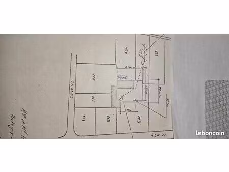 terrain 1100 m² clôturé avec portail – antogny-le-tillac (37800) – 5000