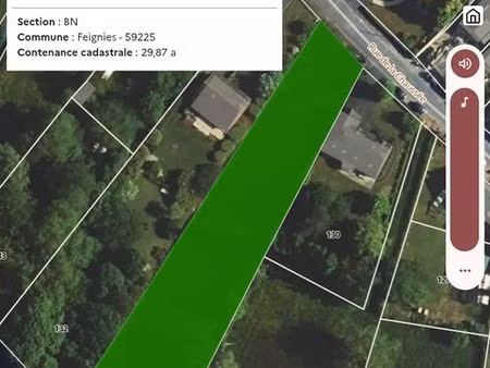 terrain à bâtir centre de feignies
