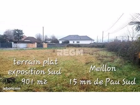 terrain 901 m² meillon