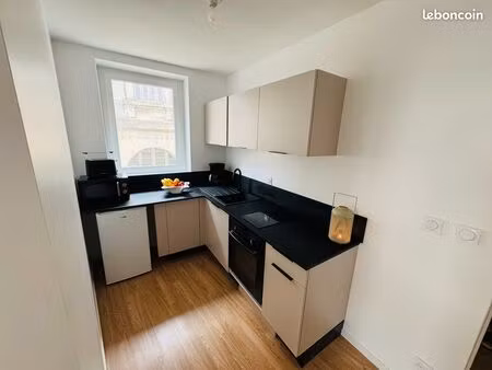 loue charmant t1 bis très lumineux de 26 m2  entièrement refait à neuf  meublé et équipé  