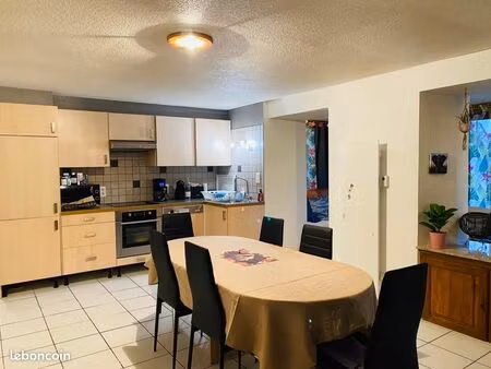 grand f5 de 110 m² avec véranda  cuisine américaine  3 chambres et jardin