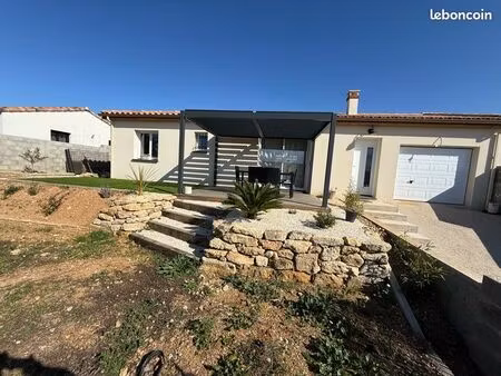 maison individuelle 90 m² – 3 chambres – jardin piscinable – saint-thibéry