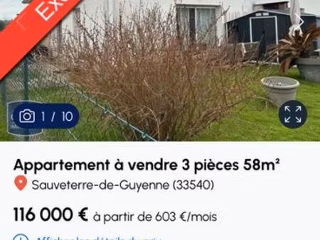 vend maison loué