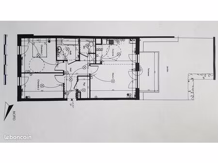 t3 avec jardin/terrasse et 2 garages