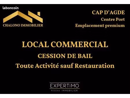 local 60 m² le cap d'agde