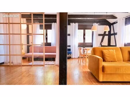 appart de charme f3 / meuble / parking / jardin