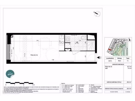 appartement 1 pièce 28 m²