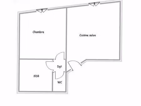 t2 refait à neuf en plein centre de brioude