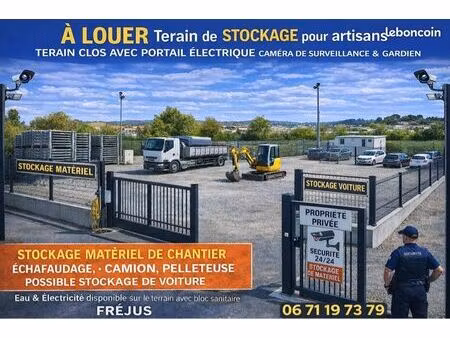 location terain pour stockage  matériel voiture haut et électricité et disponible sur le t