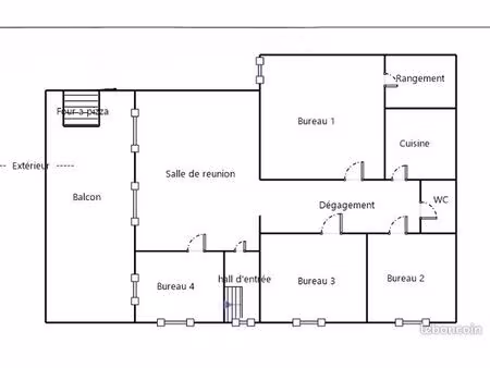bureaux 100 m² – 4 bureaux + salle réunion + grande terrasse – marseille 11 la pomme