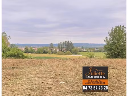 vente terrain 2412 m² à combronde (63460)  54 000 €