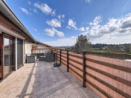 maison saint jean de niost 100 m2  1 chambre  mezzanine  double terrasse  une place de sta