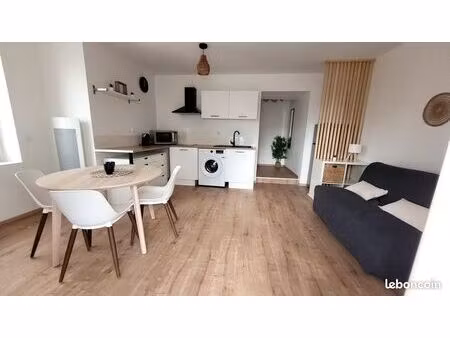 appartement meublé - 1 pièce – 27 m² situé en centre-ville de chazelles sur lyon