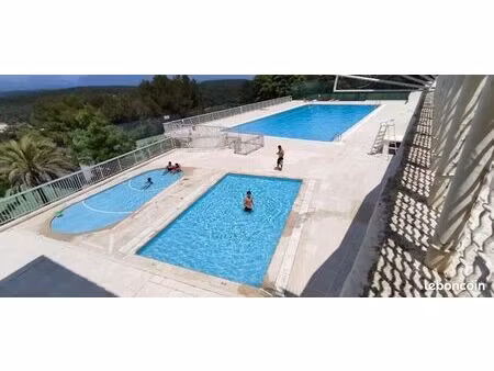 t3 meublé 65m² - mougins le haut  piscine & tennis  école internationale
