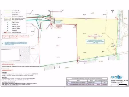 terrain 705 m² veauche