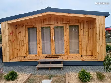 studio de jardin en bois 17 65m2 + terrasse 3 30m2 isolé