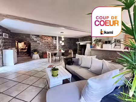 maison en pierre avec terrasse  cave voûtée et terrain de 2
