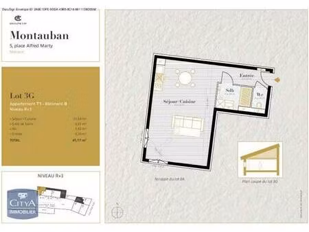 location appartement 1 pièce 41m² montauban 82000