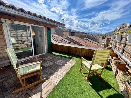 maison de ville t3 meublée avec toit-terrasse