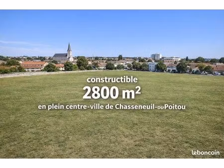 terrain centre ville chasseneuil du poitou